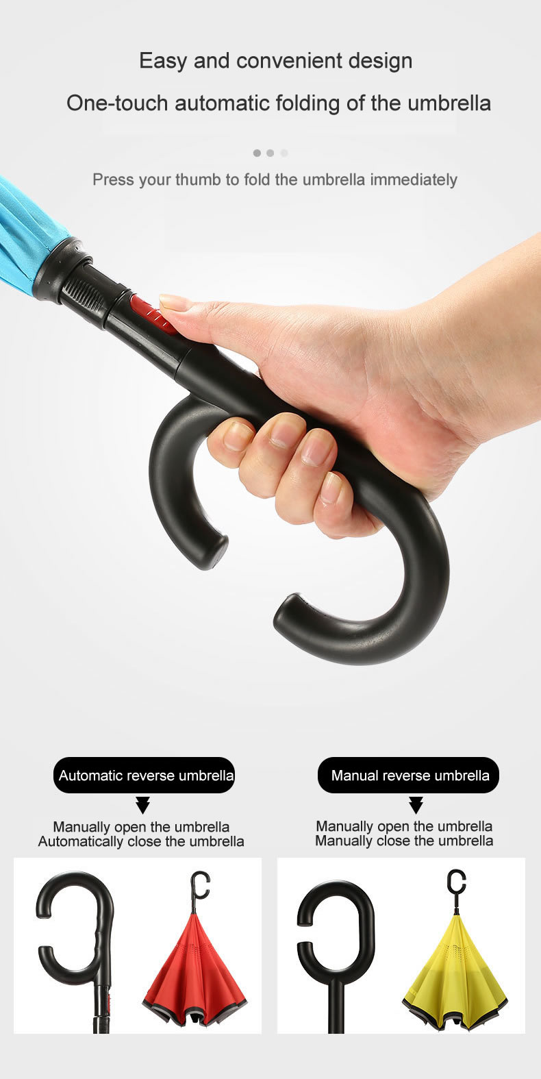 C-shaped plastic handle