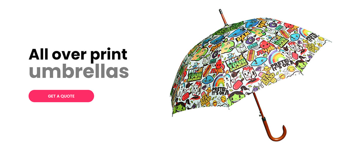 All over print umbrellas