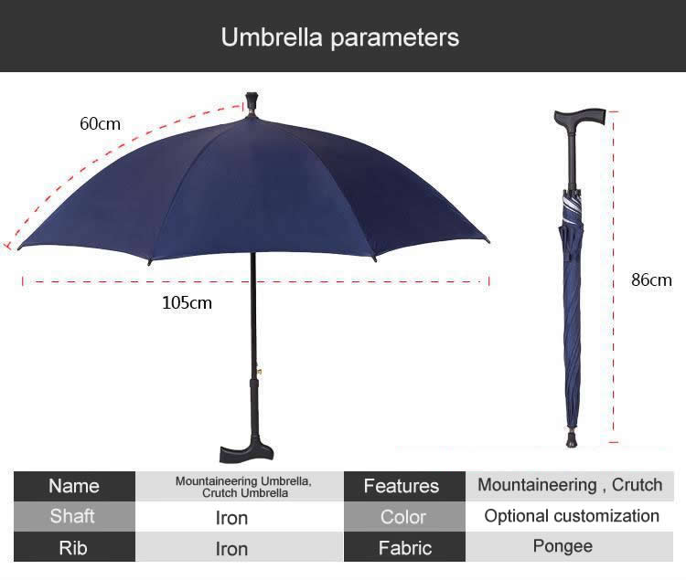 crutches umbrella size