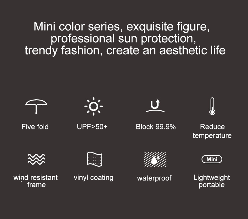 Features of mini umbrella