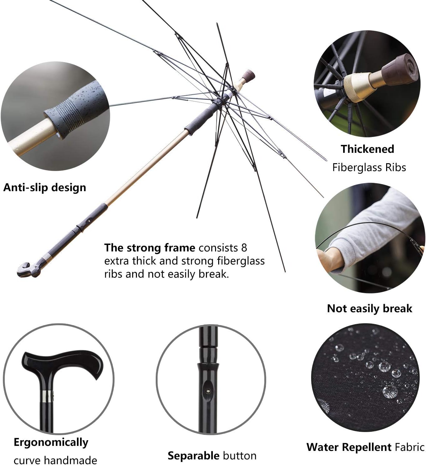 Cane Umbrella rib