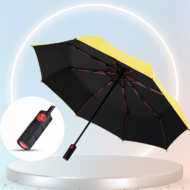 Automatic umbrella with tire shaped handle